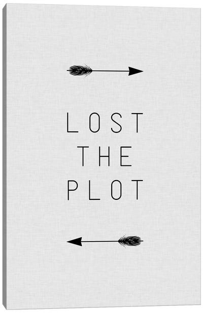 Lost The Plot Arrow Canvas Art Print - Minimalist Quotes