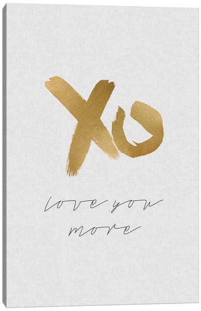 Love You More Canvas Art Print - Love Typography