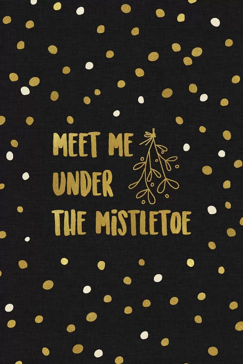Meet Me Under The Mistletoe Gold by Orara Studio wall art