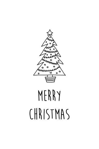 Merry Christmas B&W