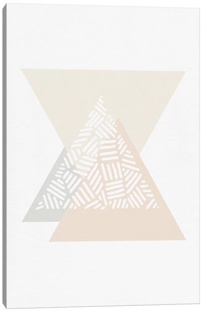 Minimalist Geometric III Canvas Art Print - Cream Art