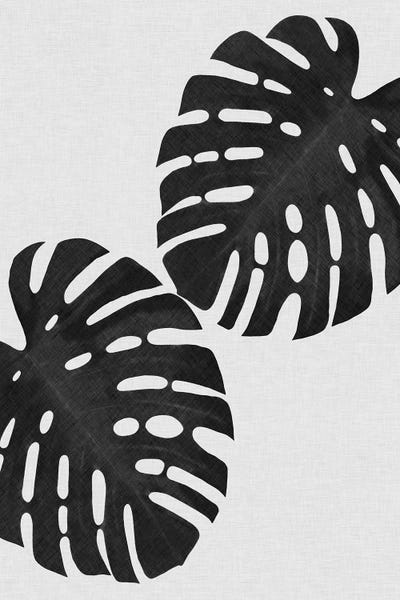 Monsteras: Monstera Leaf I B&W by Orara Studio