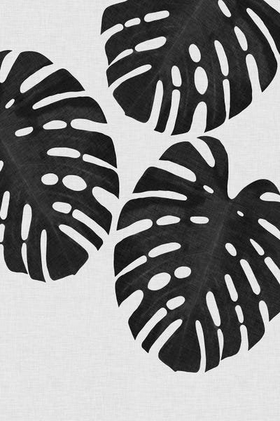 Tropical Décor: Monstera Leaf III B&W by Orara Studio