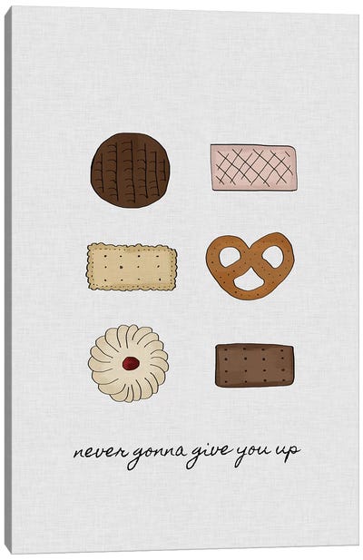 Never Gonna Give You Up Canvas Art Print - Cookie Art