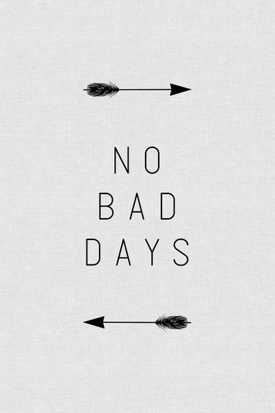 Kids Inspirational Art: No Bad Days Arrow by Orara Studio