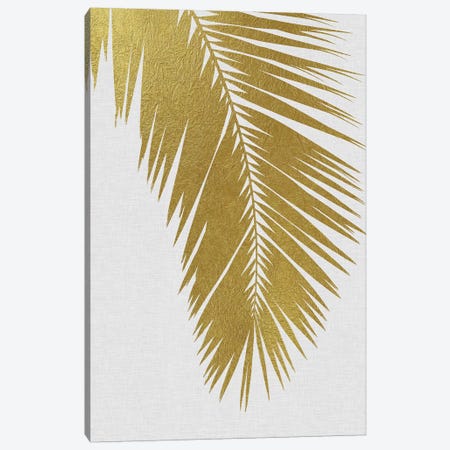Palm Leaf I Gold Canvas Print #ORA172} by Orara Studio Canvas Print