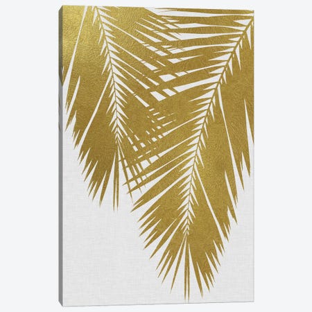 Palm Leaf II Gold Canvas Print #ORA175} by Orara Studio Canvas Art