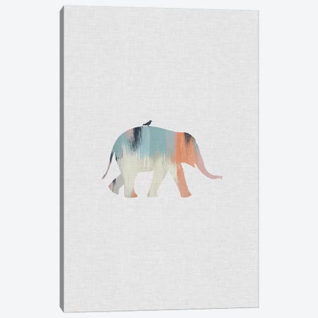 Pastel Elephant Canvas Print #ORA180} by Orara Studio Canvas Art