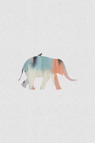 Elephants: Pastel Elephant by Orara Studio