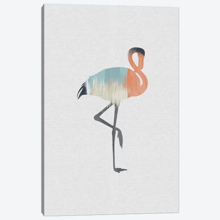 Pastel Flamingo Canvas Print #ORA182} by Orara Studio Canvas Wall Art