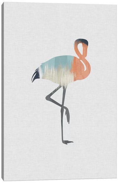 Pastel Flamingo Canvas Art Print - Orara Studio