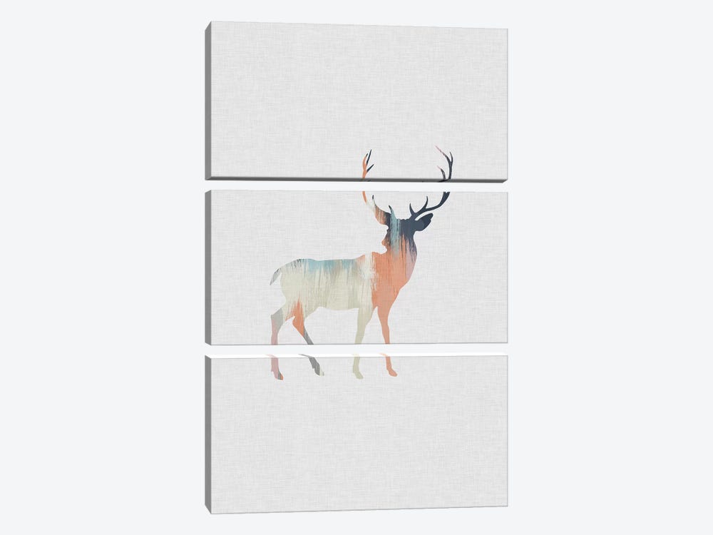 Pastel Reindeer by Orara Studio 3-piece Canvas Art Print