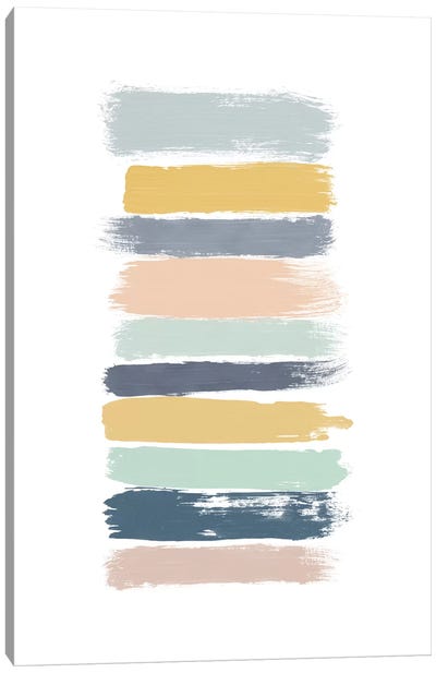 Pastel Stripes Canvas Art Print - Pastels: The New Neutrals