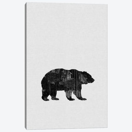 Bear B&W Canvas Print #ORA18} by Orara Studio Canvas Wall Art