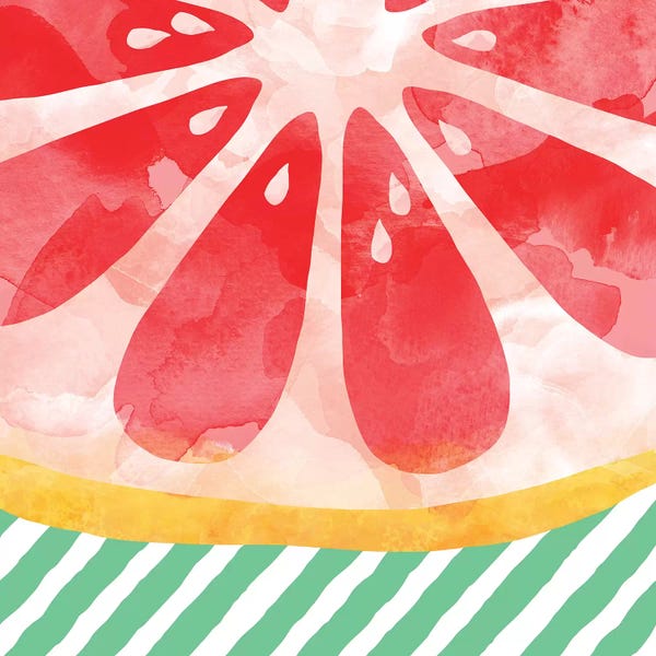 Orara Studio: Red Grapefruit Abstract by Orara Studio