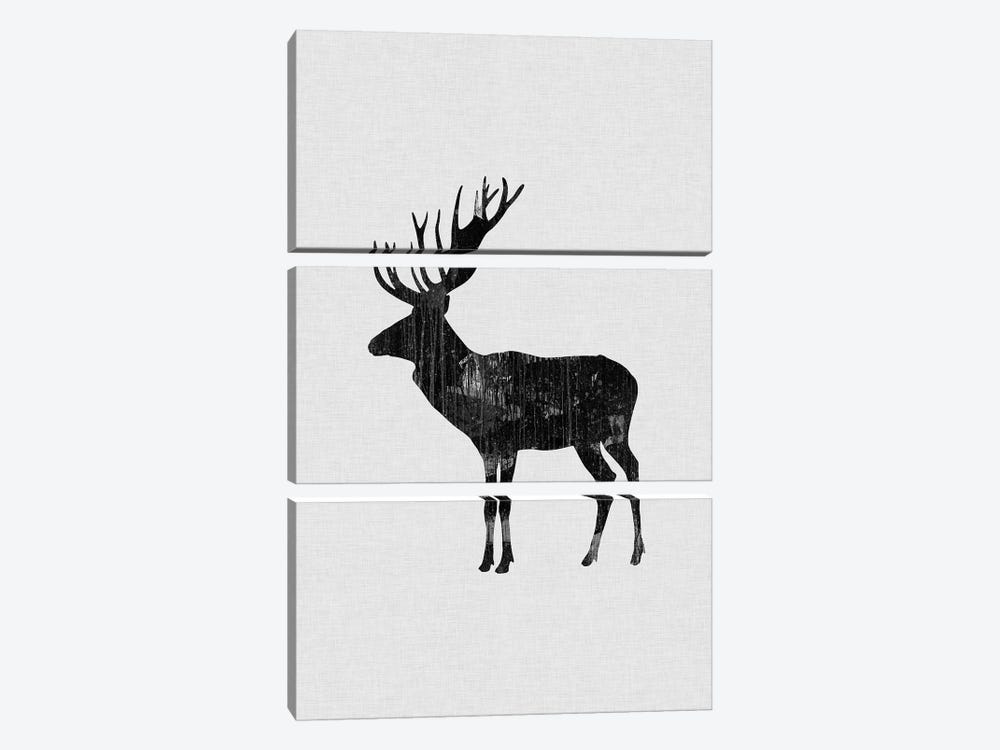 Reindeer B&W by Orara Studio 3-piece Art Print