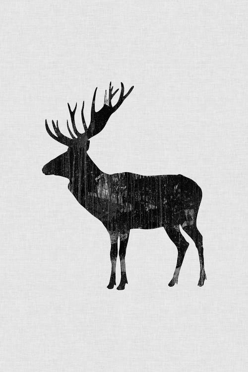 Reindeer B&W by Orara Studio wall art