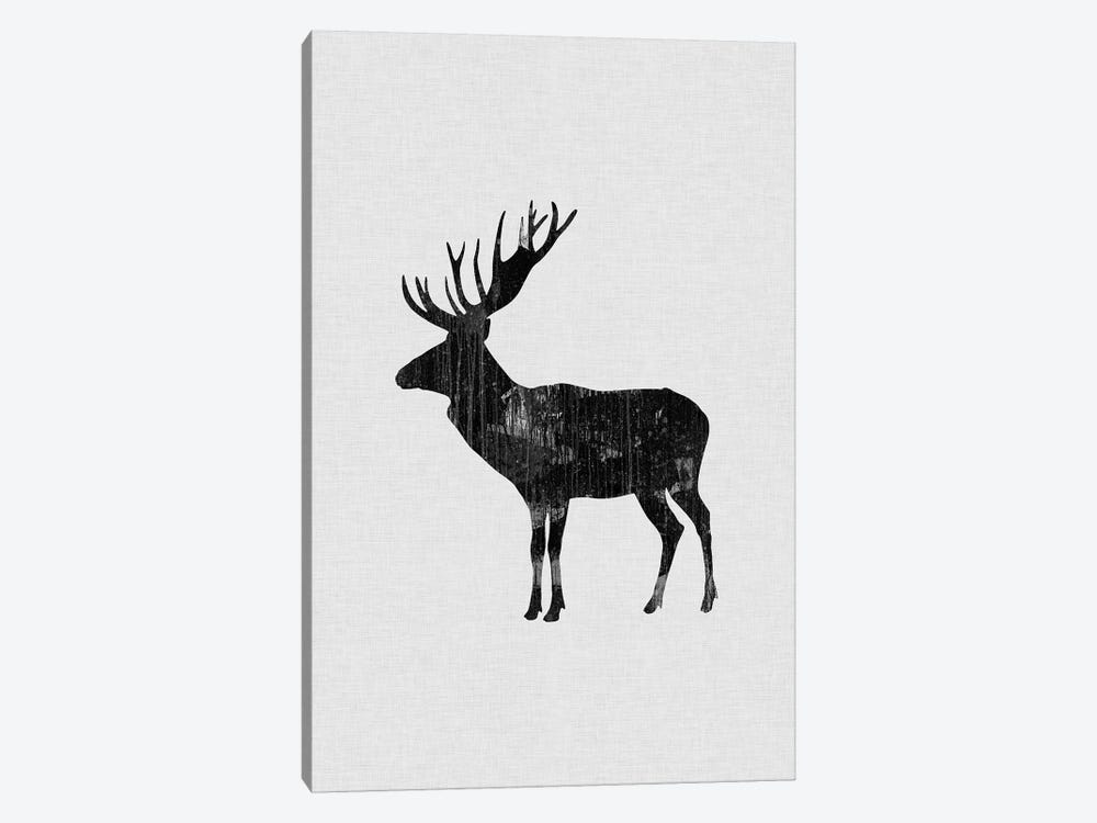 Reindeer B&W by Orara Studio 1-piece Canvas Art Print