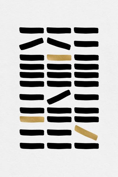 Linear Abstract: Black & Gold Abstract by Orara Studio