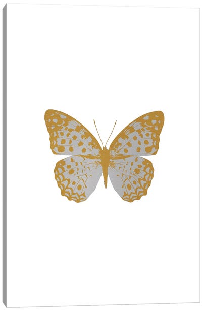 Silver Butterfly Canvas Art Print - Orara Studio