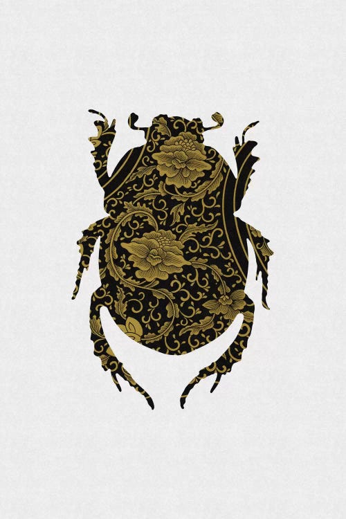 Black & Gold Beetle I