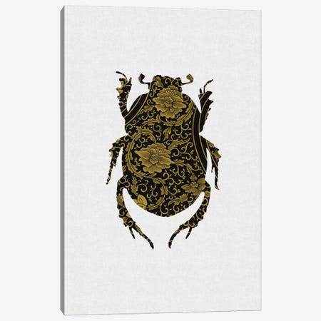Black & Gold Beetle I Canvas Print #ORA20} by Orara Studio Canvas Print