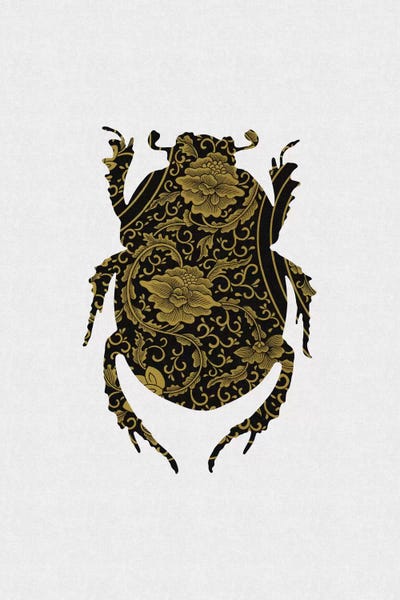 Orara Studio: Black & Gold Beetle I by Orara Studio