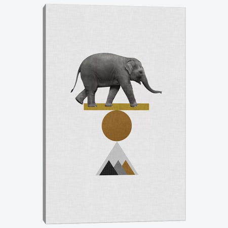 Tribal Elephant Canvas Print #ORA219} by Orara Studio Canvas Wall Art