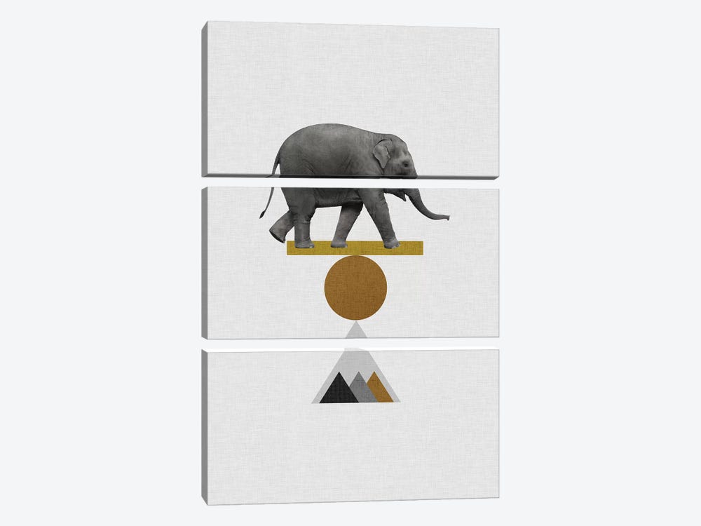 Tribal Elephant by Orara Studio 3-piece Art Print