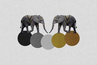 Tribal Elephants by Orara Studio art print