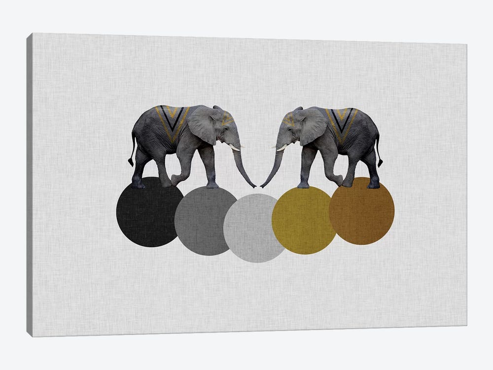 Tribal Elephants by Orara Studio 1-piece Canvas Art Print