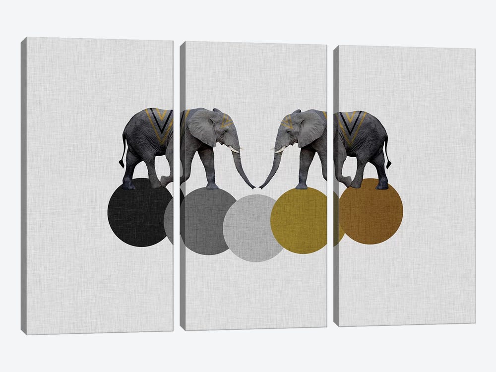 Tribal Elephants by Orara Studio 3-piece Canvas Art Print