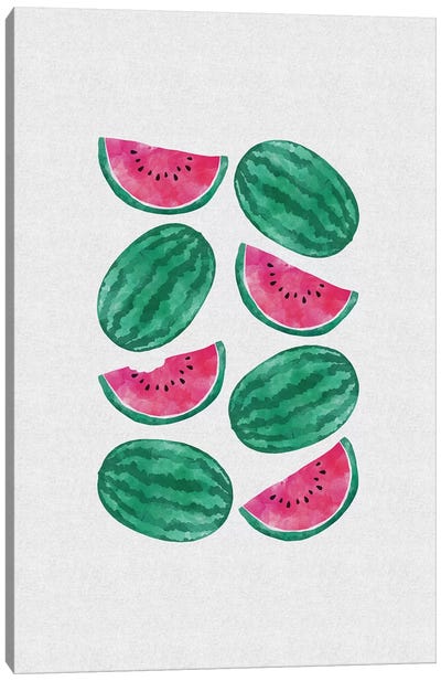 Watermelon Crowd Canvas Art Print - Melon Art