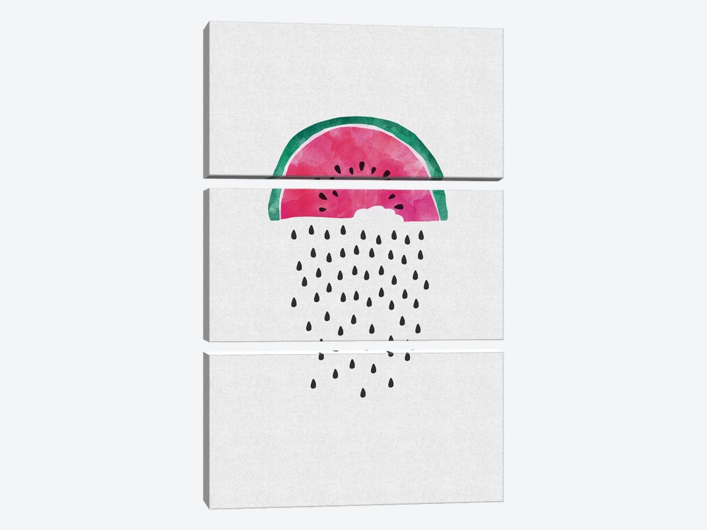 Watermelon Rain by Orara Studio 3-piece Canvas Print