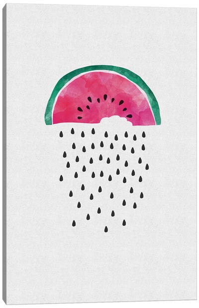 Watermelon Rain Canvas Art Print - Melon Art