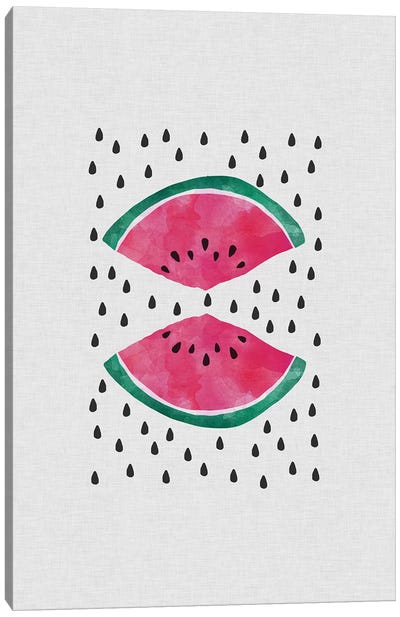 Watermelon Slices Canvas Art Print - Minimalist Kitchen Art