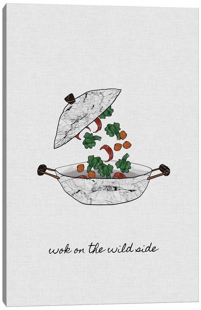 Wok On The Wild Side Canvas Art Print - Asian Cuisine Art