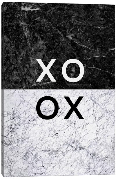 XO B&W Canvas Art Print - Love Typography