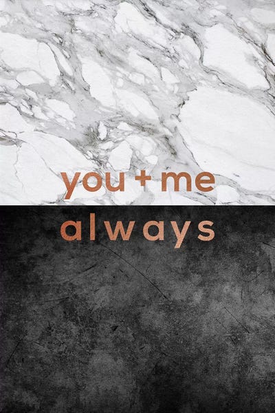 Black & White & Gold: You & Me Always Copper by Orara Studio