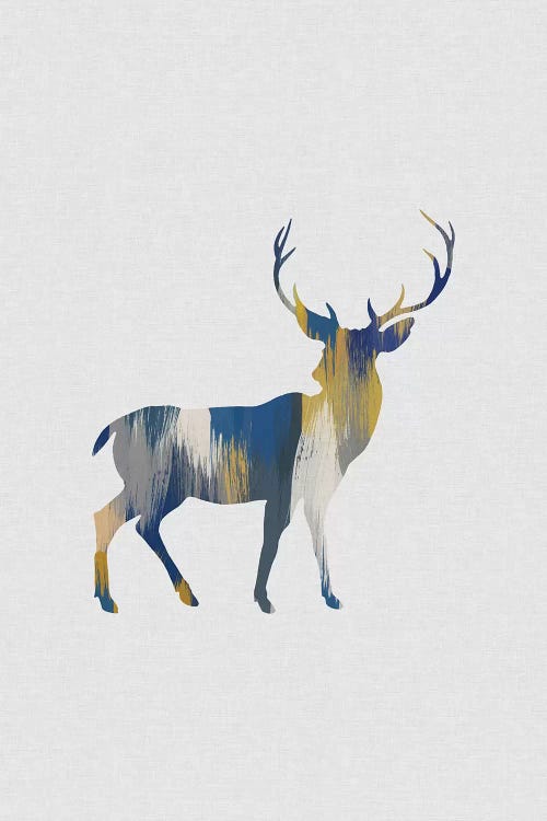 Deer Blue & Yellow