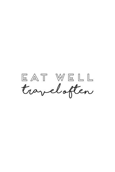 Eat Well Travel Often by Orara Studio framed canvas print