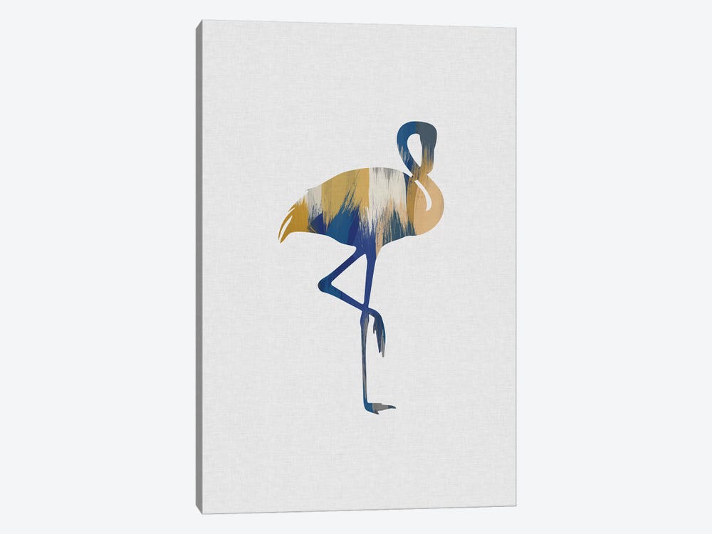 Flamingo Blue & Yellow by Orara Studio 1-piece Canvas Wall Art