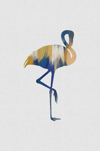 Flamingos: Flamingo Blue & Yellow by Orara Studio