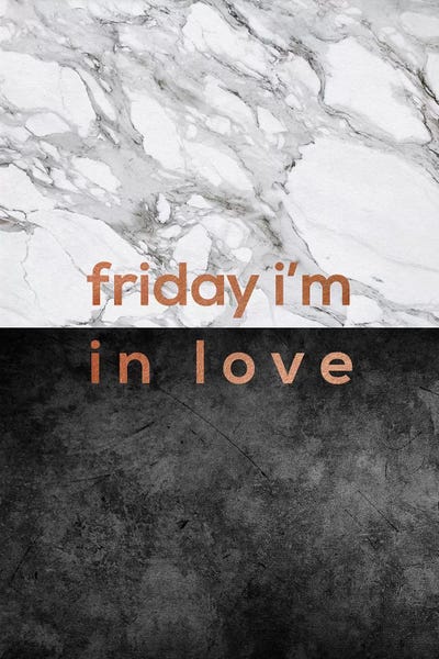 Typography: Friday I'm in Love Copper by Orara Studio