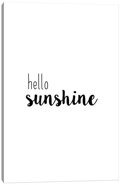 Hello Sunshine Canvas Art Print - White Art