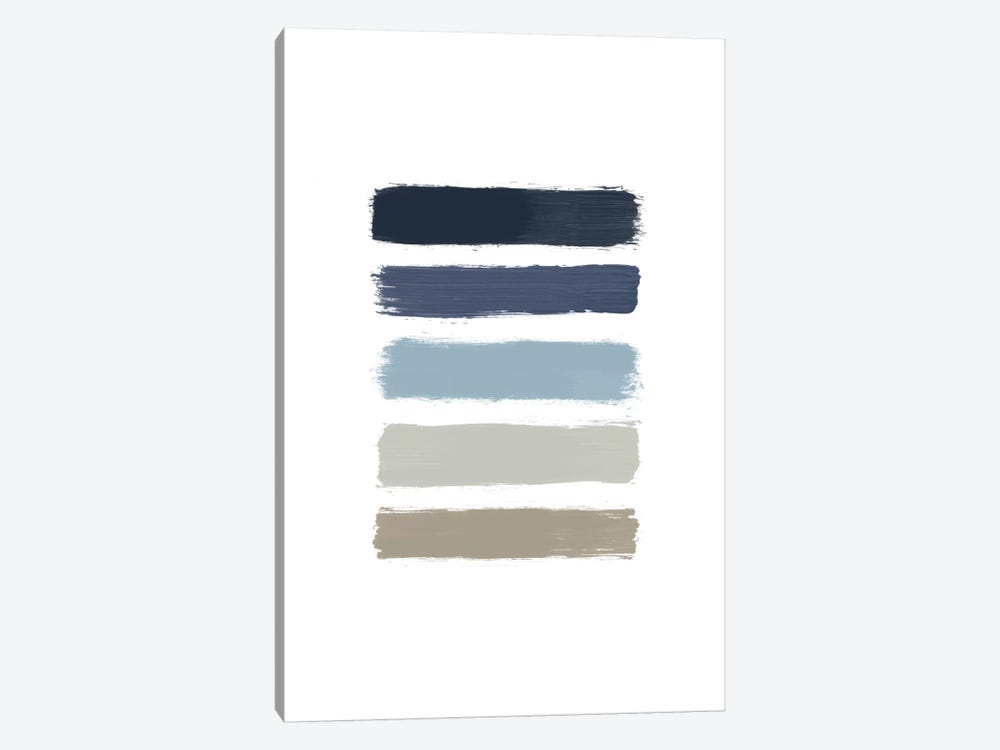 Blue & Taupe Stripes by Orara Studio 1-piece Canvas Artwork