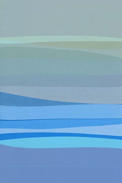 Blue Abstract I by Orara Studio framed canvas print