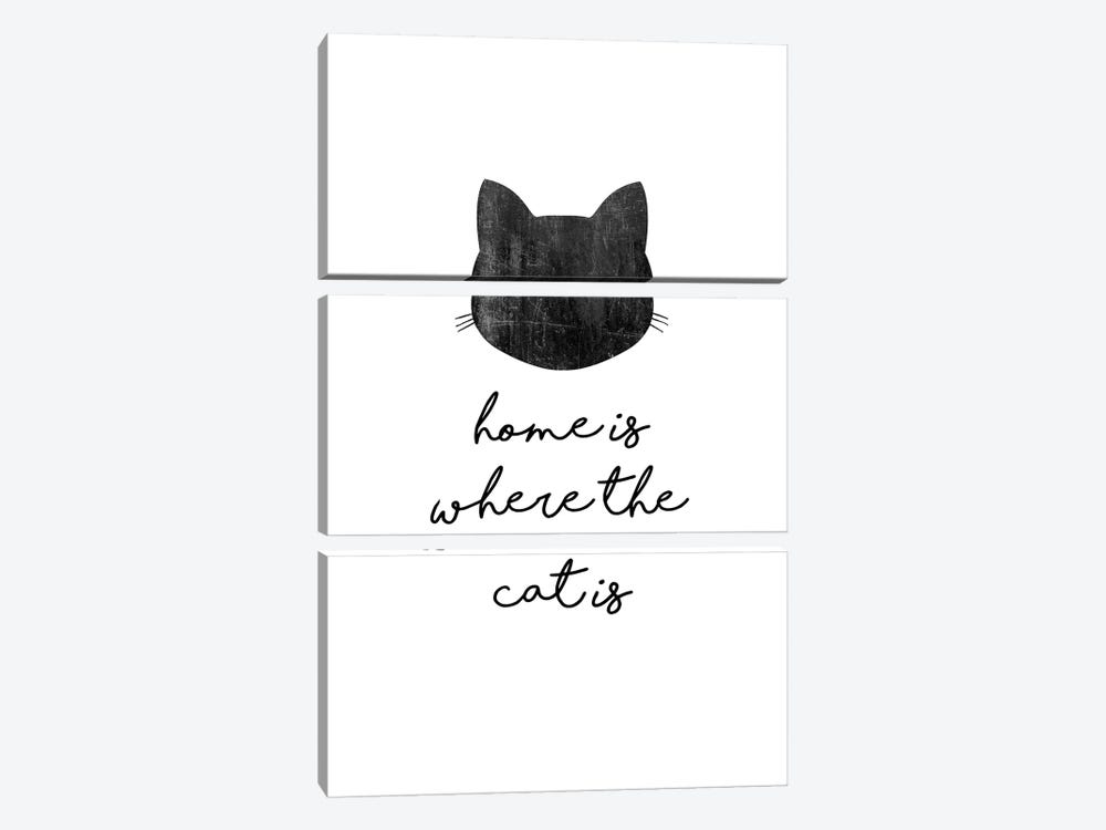 Home Is Where The Cat Is by Orara Studio 3-piece Canvas Artwork