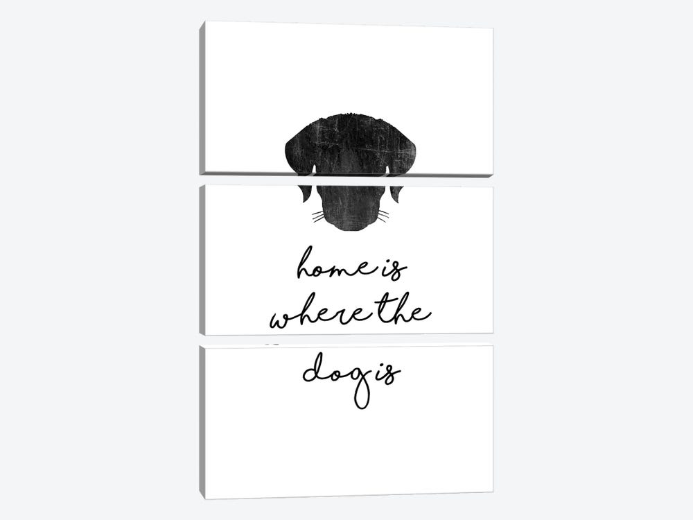 Home Is Where The Dog Is by Orara Studio 3-piece Canvas Print