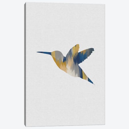 Hummingbird Blue & Yellow I Canvas Print #ORA263} by Orara Studio Canvas Print